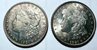 Lot of 2 – 1921-S/P Morgan Silver Dollars $1 XF/AU     FREE SHIPPING