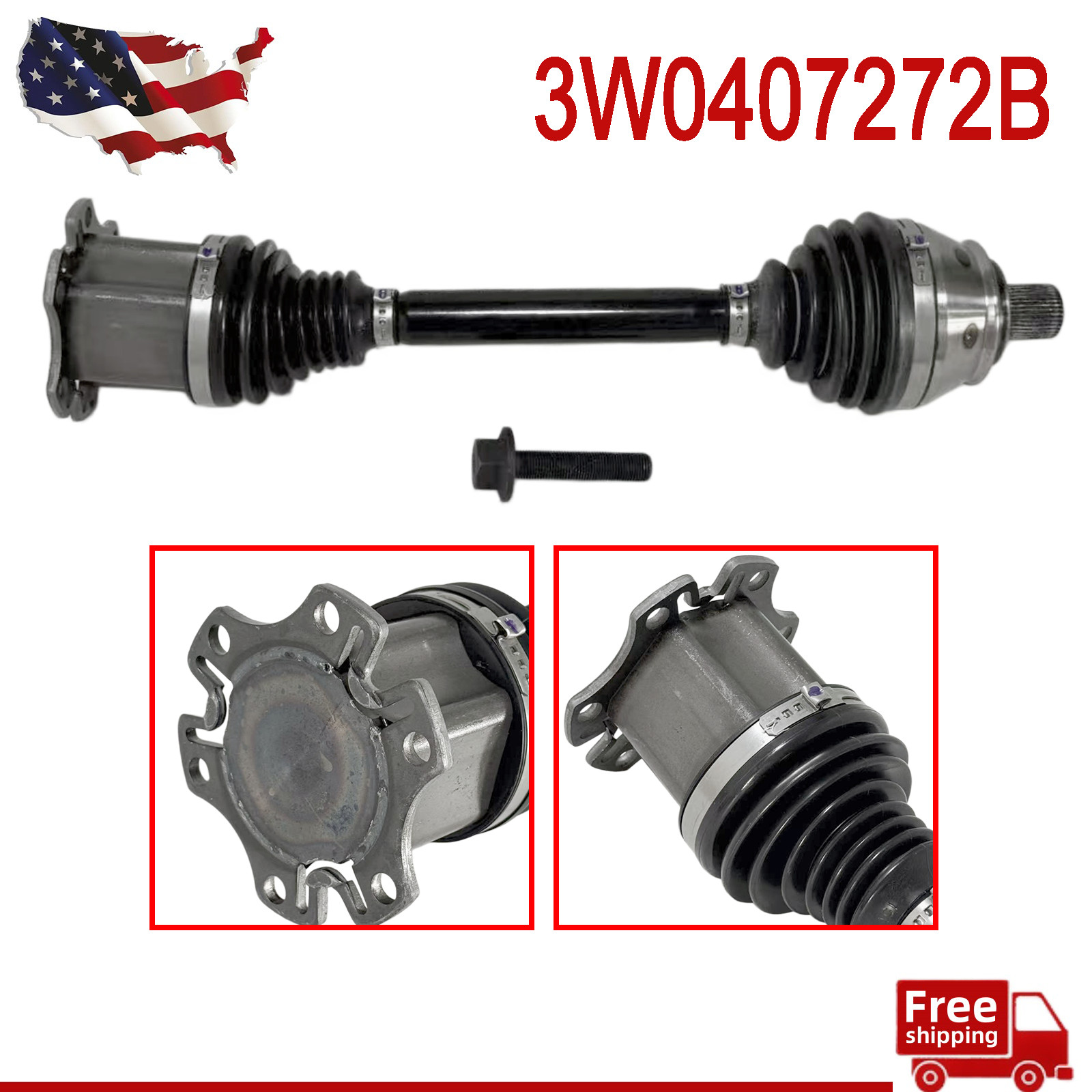 New 1×Front Right CV Axle Shaft Drive Shaft For 03-12 Bentley Continental GT GTC