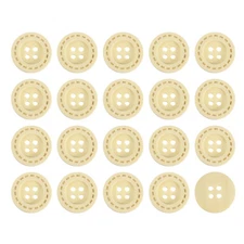 100Pcs Wooden Buttons, 23mm 4 Hole Round Wood Sewing Button, Natural Wood