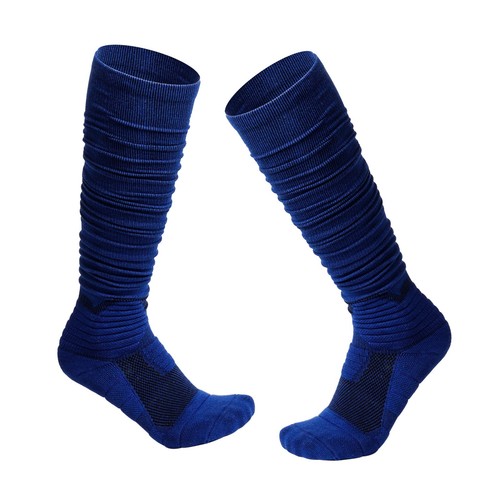 Scrunch Football Socks Ultra Long Cotton Knee High Socks Padded Rugby ...