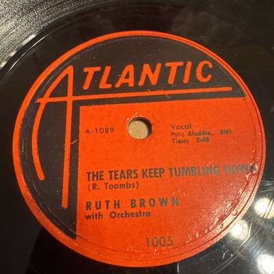 Atlantic 78 RPM Ruth Brown - The Tears Keep Tumbling Down 1005 V++ R&B