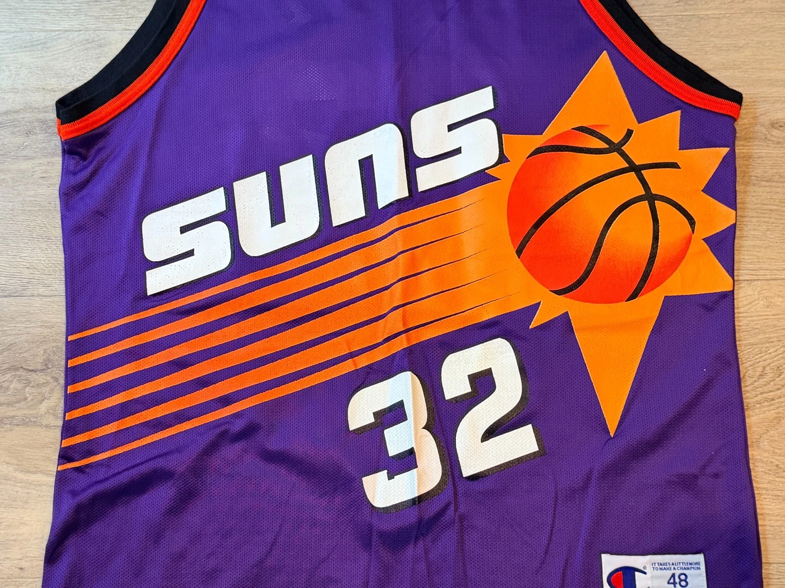 Vintage 1990s Champion Big Logo Phoenix Suns Jason Kidd NBA Basketball Jersey 48 - product detail image 3