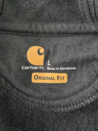 Carhartt Men's Large K122 Heavyweight Full Zip Hooded Sweatshirt Knit Black - Bild 2 von 15