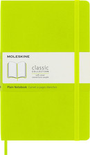 Classic Notebook, Soft Cover, Large 5" X 8.25" Plain/Blank, Lemon Green, 192 P