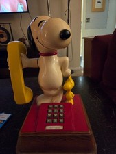 Vintage 1976 The Snoopy  Woodstock Push Button Dial Phone 14" Tall x 8" x 8"