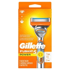 Gillette Fusion5 Power Razor for Men, 1 Gillette Power Razor Handle + 1 Blade Re