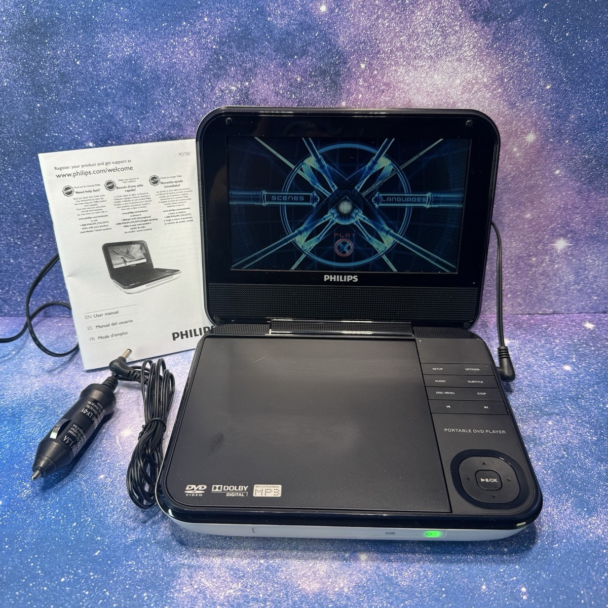 Philips PD700/37 White Portable DVD Player Tested working | eBay