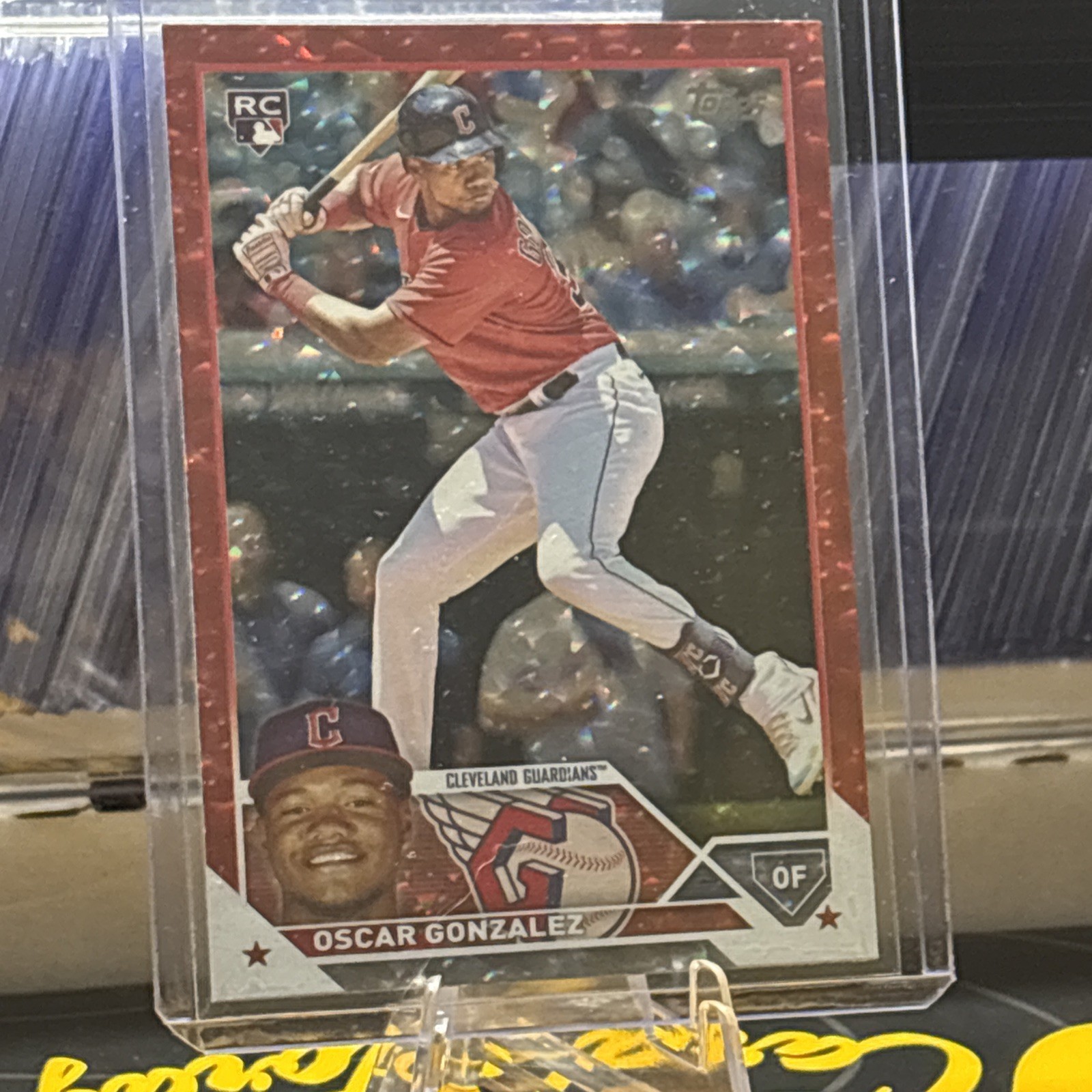 2023 Topps Series 1 - Oscar Gonzalez #119 Red Foil /199 (RC)