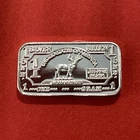 1 Gram Solid Silver Bar Depicting A Large Buck. Fine .999 Silver. Great Gift!