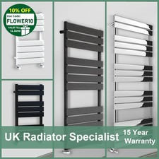 Designer Flat Panel Bathroom Heated Towel Rail Radiator Ladder Warmer All Size