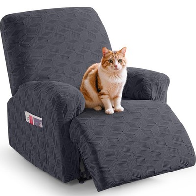 Oversized Recliner Cover Stretch Recliner Chair Covers, Jacquard Reclining Ch...