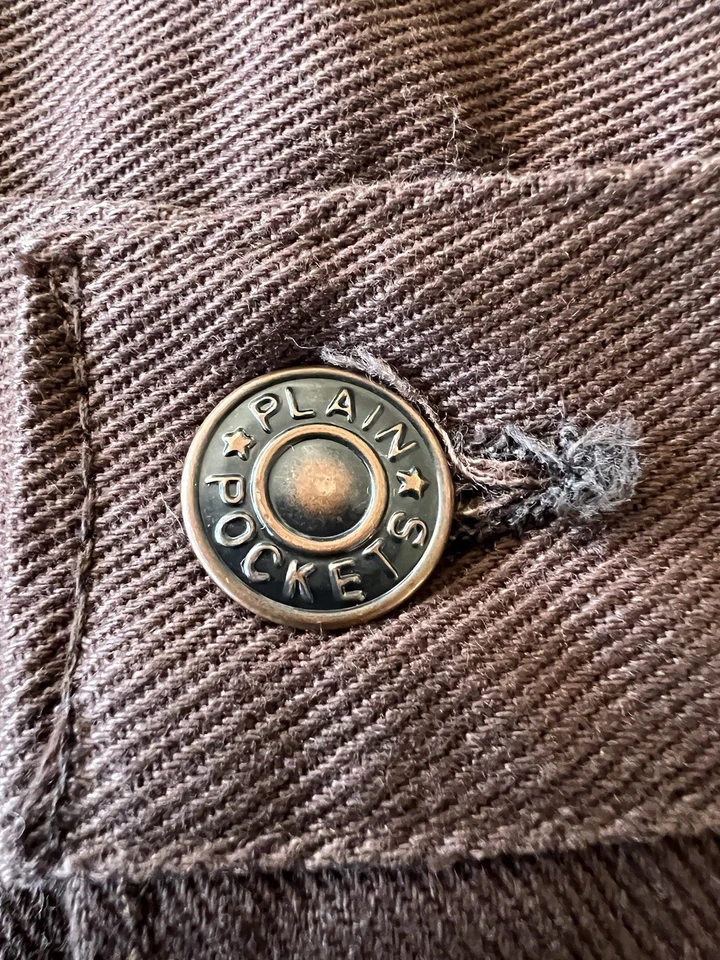 Pantalones JC Penney De Colección Bolsillos Lisos Marrón Western Acampanados Pantalones Rancho Vaquero Rodeo Foto 3 de 4