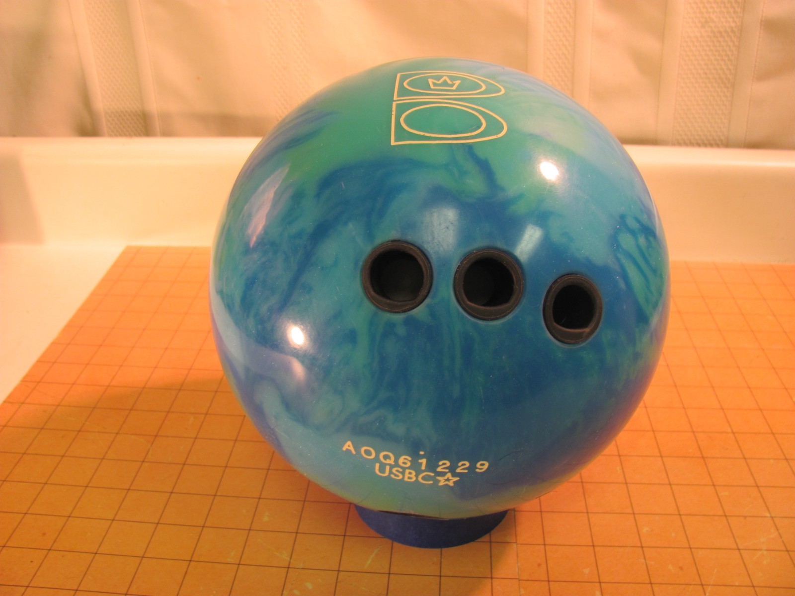 Brunswick TZone 10 lb 2 oz Plastic Bowling Ball Blue Green S