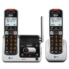 AT T BL102 DECT 6.0 2-Handset Cordless Phone for Home With Answering Machine...
