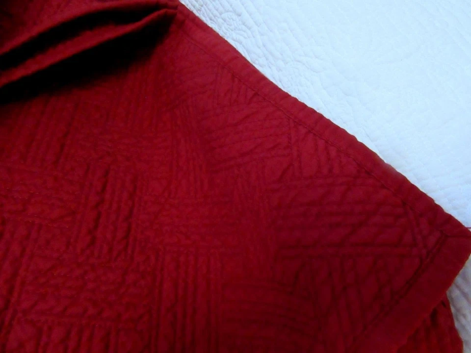 De colección Ralph Lauren Chaps CRIMSON ROJO King Coverlet COLCHA Brompton Hall LEER Foto 2 de 4