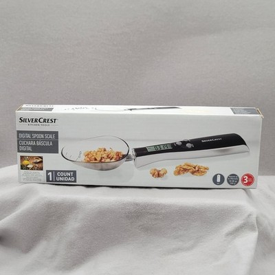 SilverCrest Digital Spoon Scale Kitchen Tool Black Silver LCD Display 10.58oz