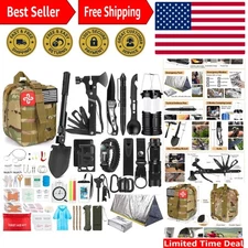 Comprehensive 250-Piece Survival Kit with Emergency Tent for Outdoor Adventures