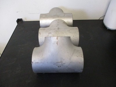 (3) 4'' Stainless Steel 316/316L SCH40S Straight Tee Butt Weld
