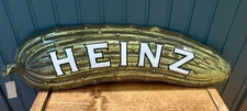 NWT Vintage Heinz Dill Pickle Shaped Embossed Tin Sign 18" by Ande Rooney 2011
