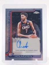 CHET HOLMGREN 2025-26 TOPPS CHROME UPDATE BASKETBALL AUTO #TCA-CH THUNDER Q4241