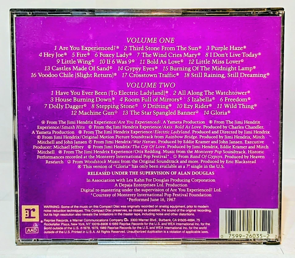 Jimi Hendrix : The Essential Jimi Hendrix, Volumes One And Two 2CDs NICE ! Foto 2 de 4