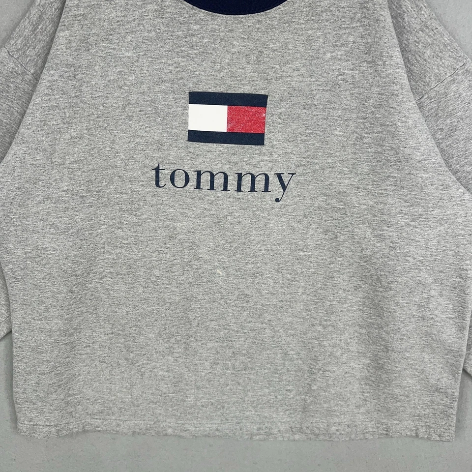 Винтажный Tommy Hilfiger свитер женщин XL коробка кольцо Crewneck пуловер флаг США - Изображение 3 из 4