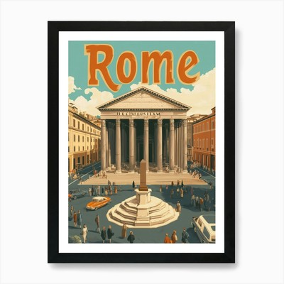 Aihrgdesign A Retro Reiseposter F Gerahmtes Wandbild Poster Leinwanddruck Bild