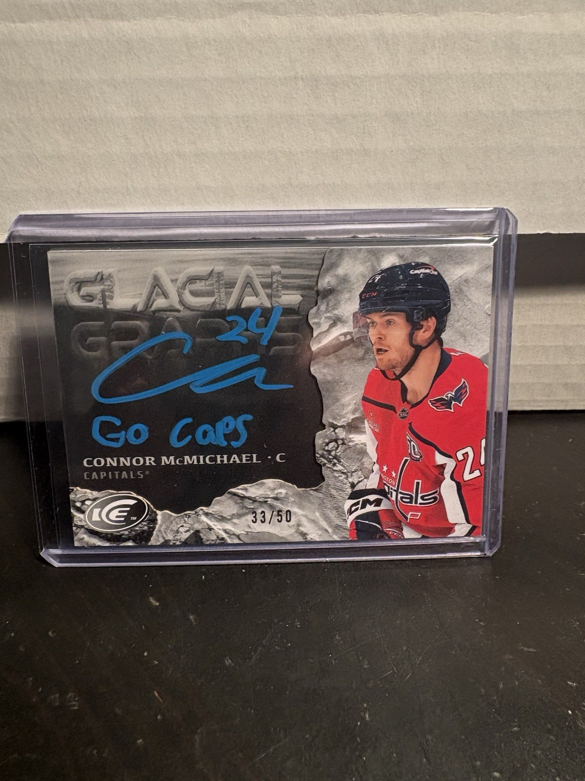 2025-26 UD Ice Hockey Glacial Graphs CONNOR McMICHAEL On-Card Auto Black /50