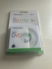 NEW Sealed Memorex Mini DVD-RW 3-Pack 1.4GB 30 Min 2X Camcorder Discs Blank