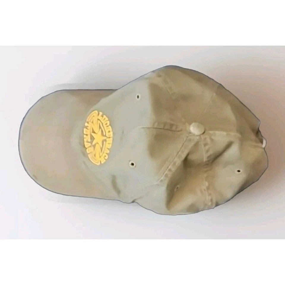 De Colección LUCKENBACH TEXAS Sombrero Verde Tostado Lona Correa Exterior Camionero Gorra Condado Foto 4 de 4