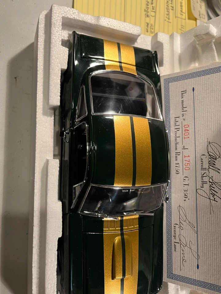 Lane Collectables Ex Detail 1966 SHELBY GT 350H Ford Mustang 1:18 зеленый 1 из 1750 - Изображение 2 из 4