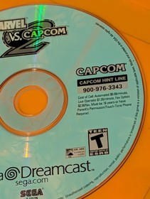 Marvel vs. Capcom 2 Sega Dreamcast 2000 Disc Only Video Game Fighting