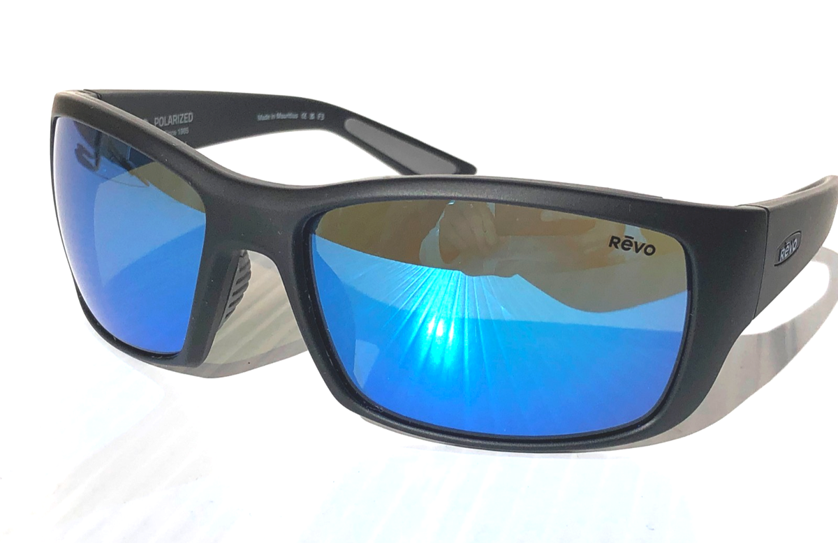 NEW Revo DEXTER Matte Black POLARIZED Blue Lens Sunglass 1127 11