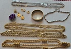 Vintage Monet Signed  Costume Jewelry Lot Silver Gold Tones Variety