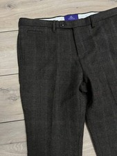 Men's Next Tailoring Wool Tweed Chino Dress Trousers Pants Check 34x33
