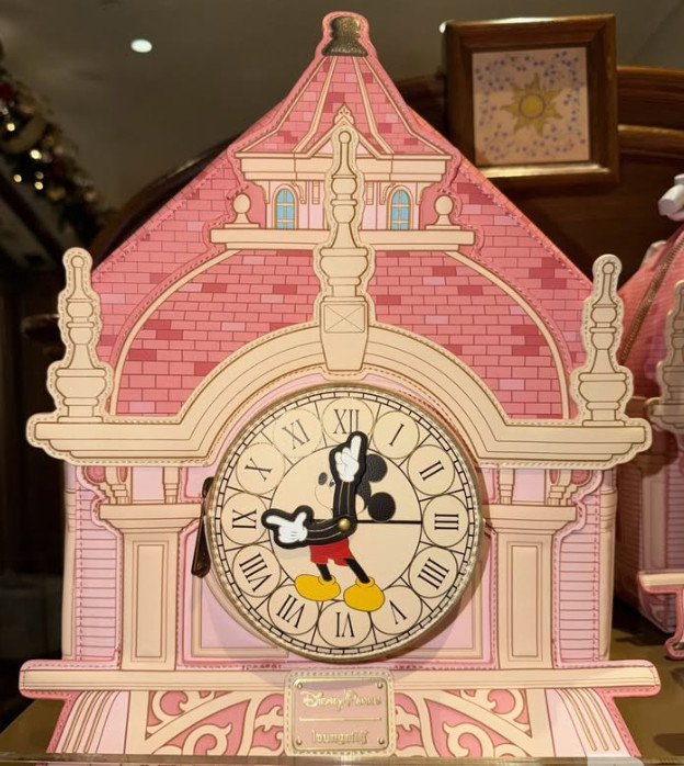 EXCLUSIVO Loungefly Disney París Disneyland Hotel Reloj Mickey Mini Mochila Bolso