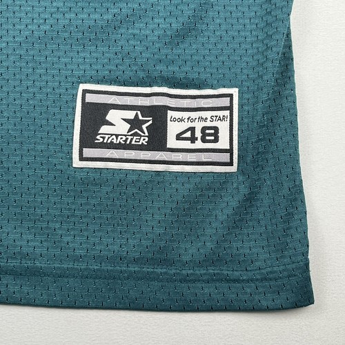 Vintage Mike Mamula Philadelphia Eagles Jersey Sz 48/L Starter Players Inc Green - Picture 14 of 18