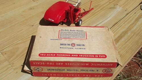 1/16 Tru Scale Red Pull Type Combine Tractor Implement Farm Toy #406 by Carter - Picture 13 of 13