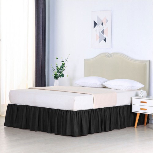 Nueva Falda de Cama Elástica Polvo Volantes Ajuste Fácil Envolvente Doble Completa Queen King Size - Imagen 69 de 90