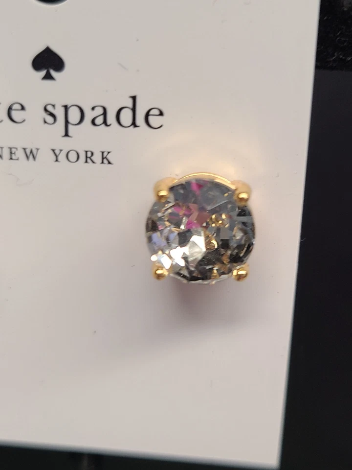 Pendientes pequeños transparentes Kate Spade New York Rise and Shine Foto 2 de 3