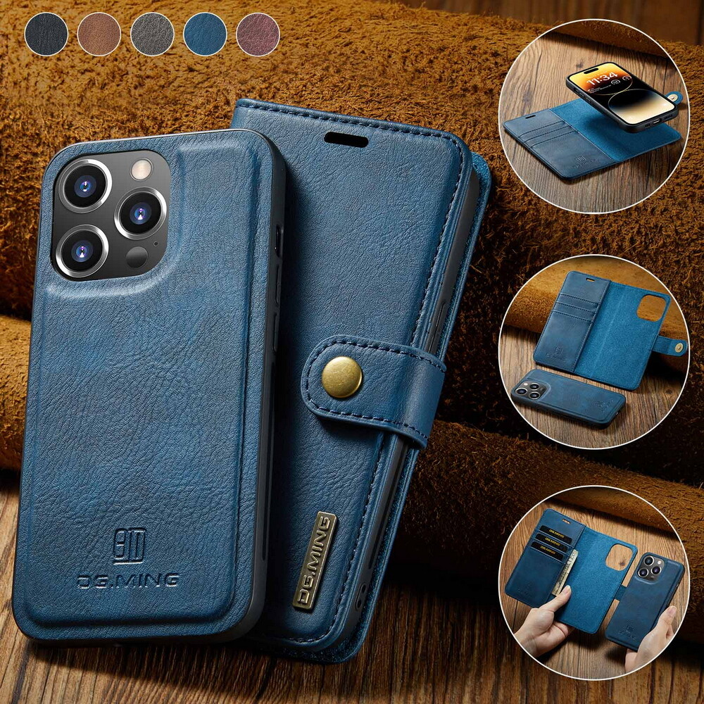 Flip Leather Wallet Magnetic Adsorption Cover Case For iPhone 11 12 13 14 15