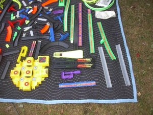 Large Random Lot Of Hot Wheels Tracks And Accessories. Pick Up Only, No Shipping