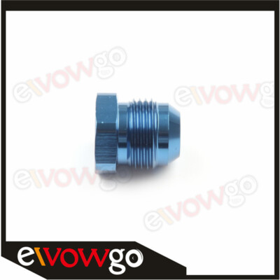 US SHIP -10 AN 10AN AN10 Male Flare Aluminum AN Plug Fuel Fitting Adapter Blue