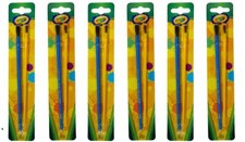 Crayola 2 Count Round Kids Paint Brush Set 6 Sets - 12 brushes 
