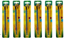 Crayola 2 Count Round Kids Paint Brush Set (6 Sets - 12 brushes)