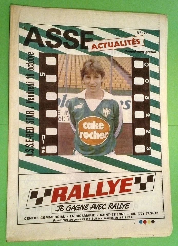 FOOTBALL ASSE ACTUALITES MATCH ST-ETIENNE RED STAR D2 1985 1986 + POSTER DANIEL - Photo 2/4