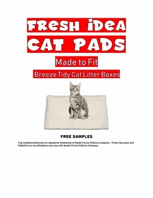 FRESH IDEA 40ct Kitty Kat Litter Box Pads for Breeze Litter Box Under .70Cents each