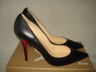 100% AUTHENTIC NEW WOMEN LOUBOUTIN APOSTROPHY 100 BLACK LEATHER PUMP/HEEL US 10 — photo 6