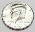 2001 D KENNEDY HALF DOLLAR  AVE CIRCULATED **FREE SHIPPING**