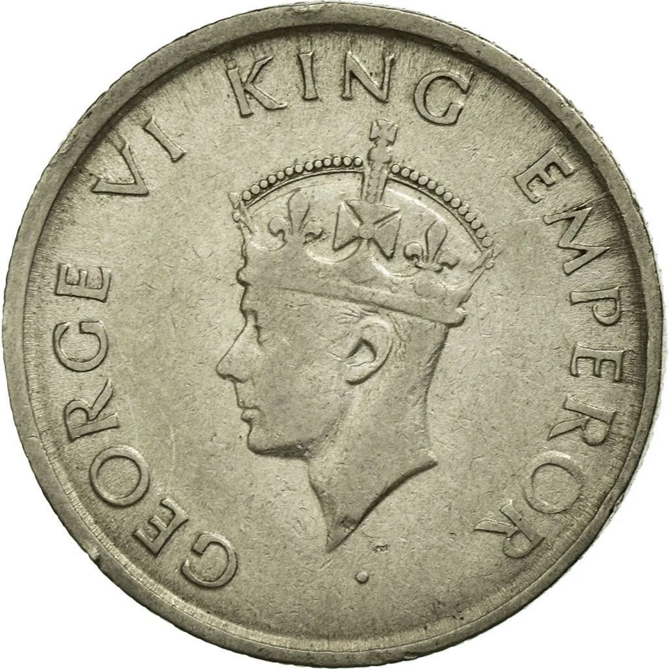 India - British | 1/2 Rupee Coin | King George VI | Km:553 | 1946 - 1947 - Image 2 of 4